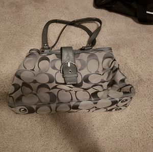 Gray coach purse